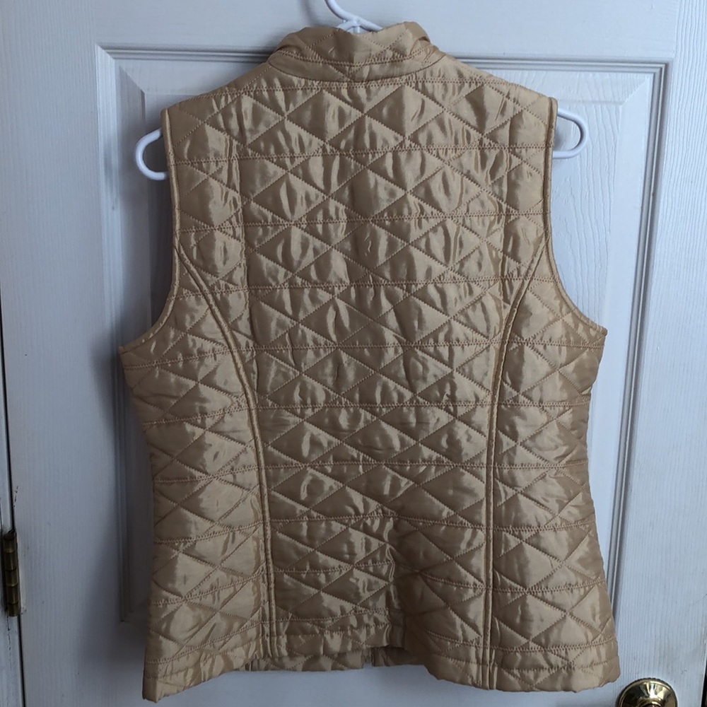 Chicos Weekend Light Gold Vest Sz Medium - Picture 6 of 8